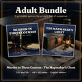 Adult Bundle, English edition – covers of Murder in Three Courses and The Mapmaker’s Chest