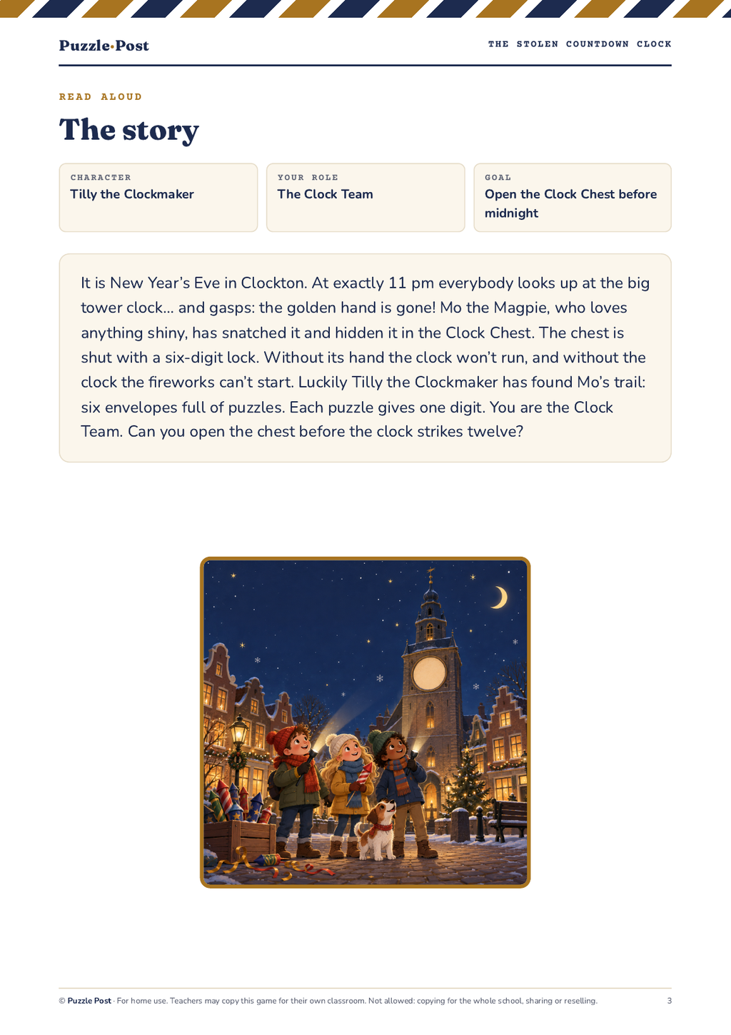 The Stolen Countdown Clock – English edition: the read-aloud story