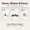 Kerst, Winter & Party Bundel van Puzzle Post – omslagen van Het Gestolen Kerstsignaal, De Bevroren Berghut en Het Mysterie van de Verdwenen Diamant