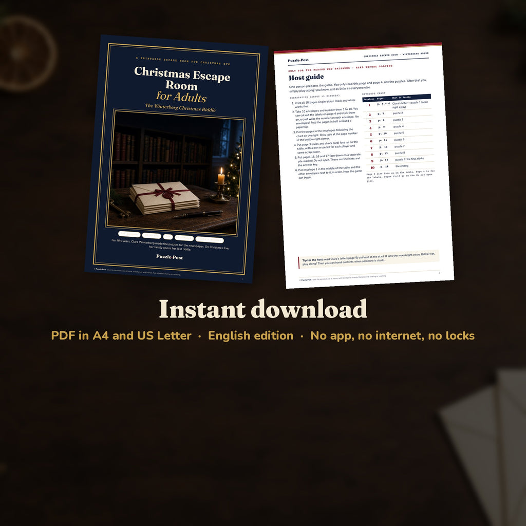 Instant download: PDF in A4 and US Letter, no app, internet or locks needed