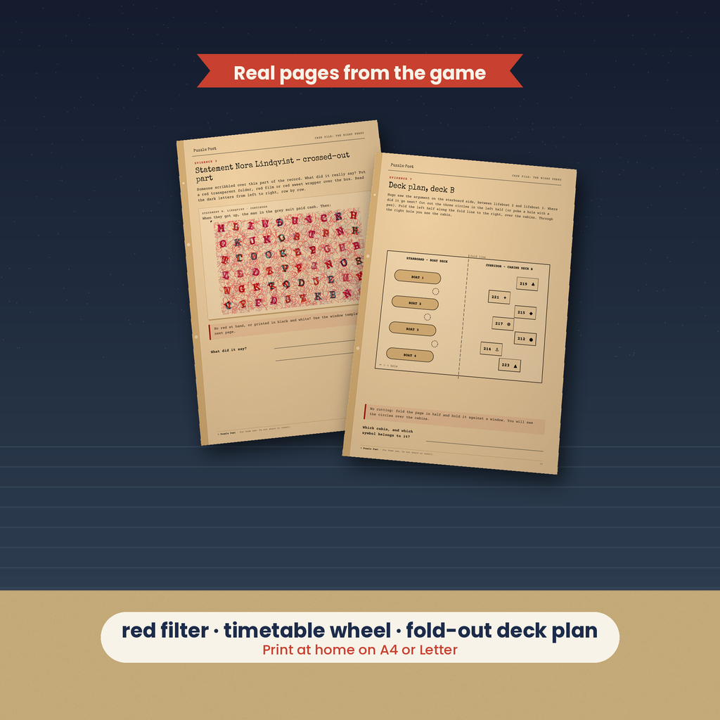 Case File: The Night Ferry – English edition: real pages from the case file