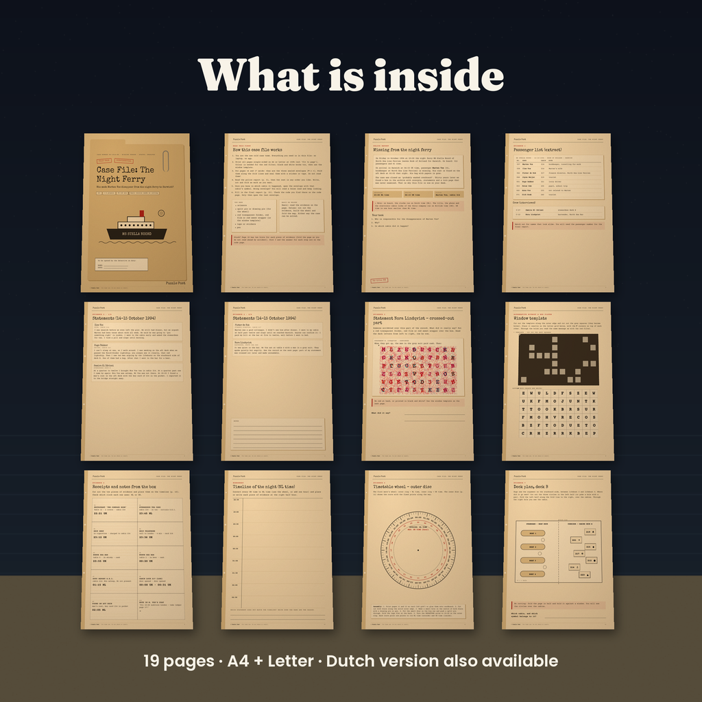 Case File: The Night Ferry – English edition: what is inside