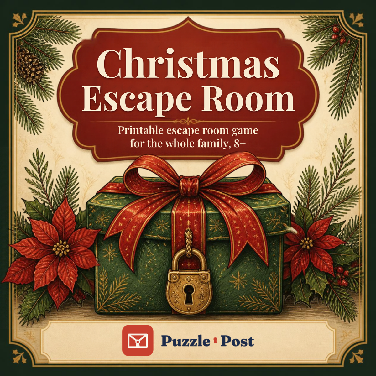 The Stolen Christmas Signal – English edition of the printable Christmas escape room, cover