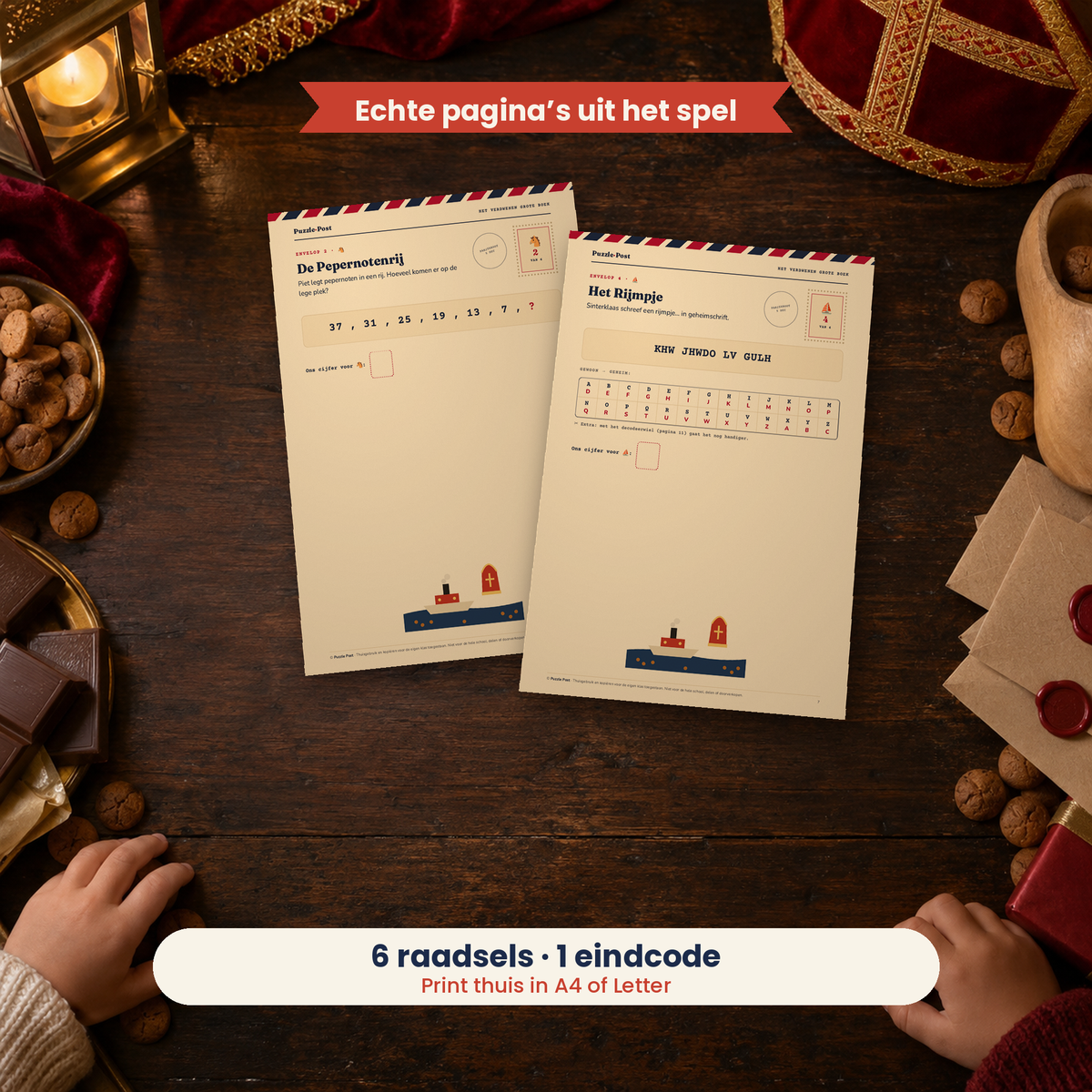 The Missing Big Book – players solving the real puzzle pages at the table