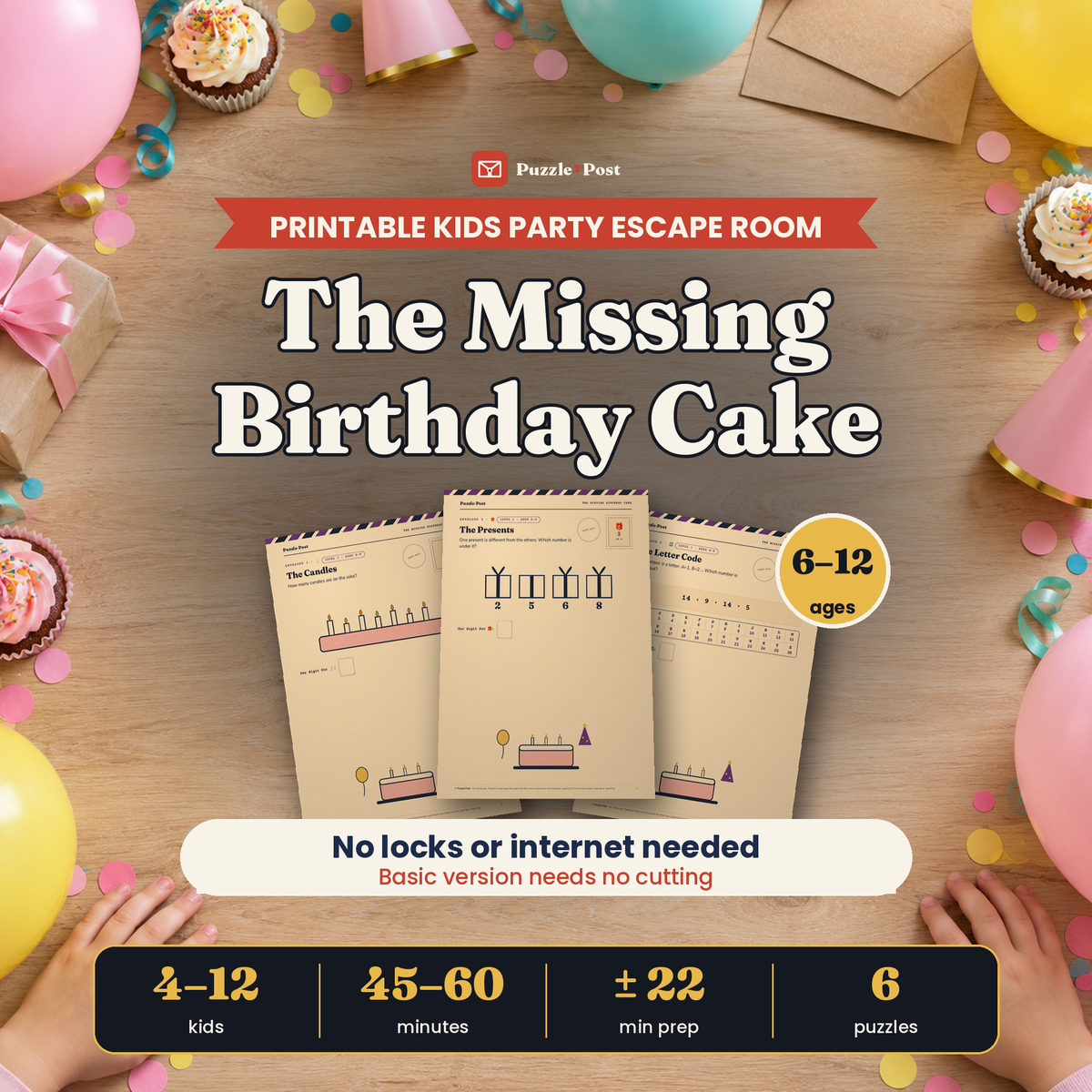The Missing Birthday Cake – Engelstalige editie van De Verdwenen Verjaardagstaart, omslag
