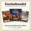Gezinsbundel van Puzzle Post – omslagen van De Gestolen Aftelklok, Kerst Escape Room en De Bevroren Berghut