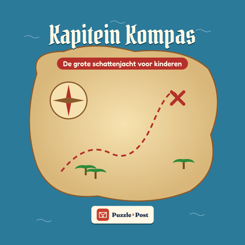 Captain Compass – the great treasure hunt for kids, treasure map with compass and route