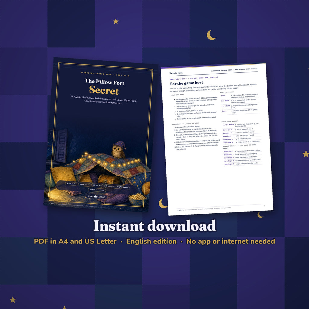 Instant download: PDF in A4 and US Letter, English edition, no app or internet needed