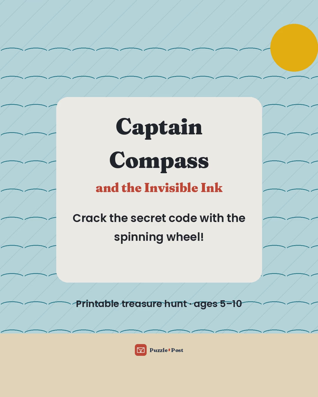Captain Compass – English edition: the spinning wheel decodes the secret message