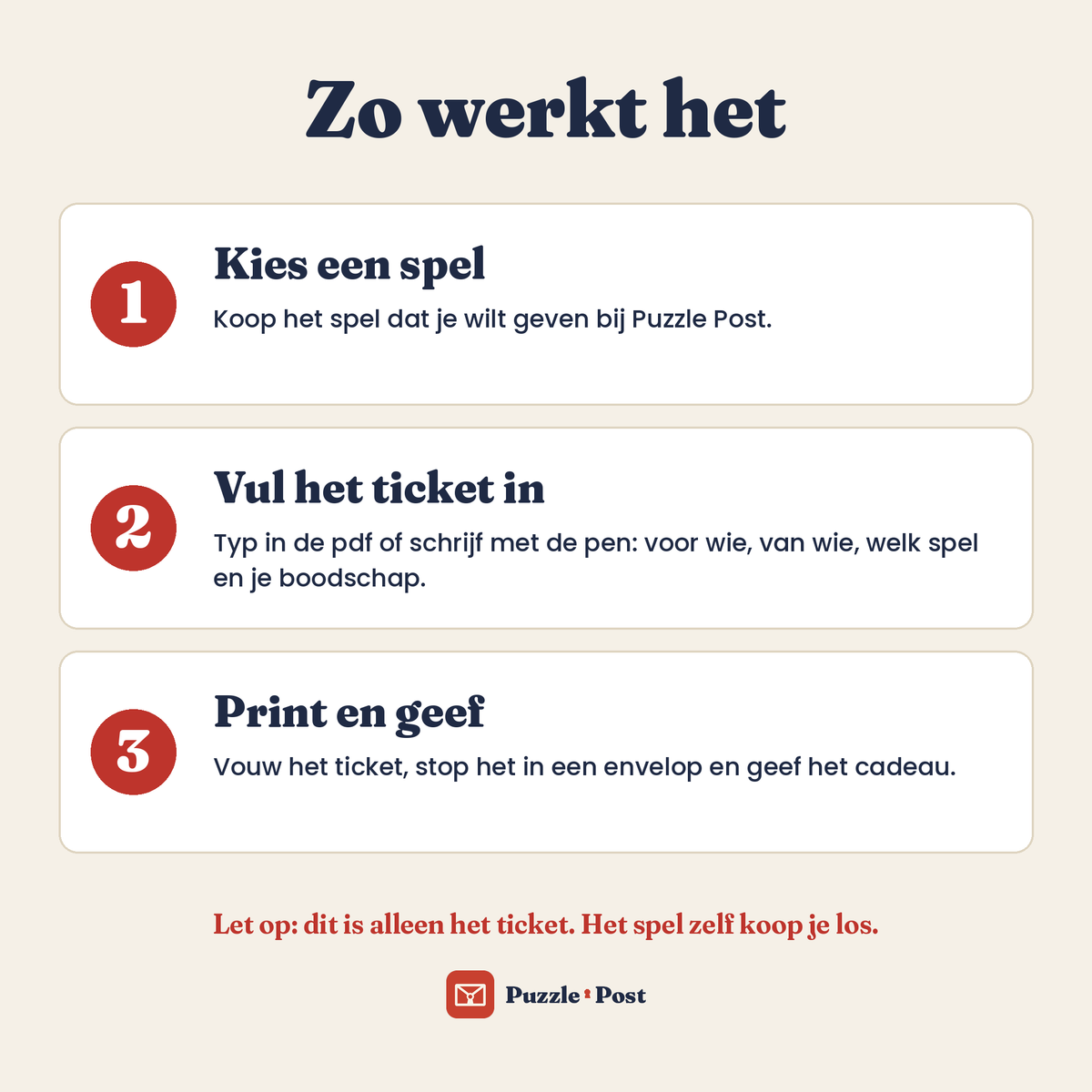 Verrassingsticket – zo werkt het in 3 stappen: kies een spel, vul het ticket in, print en geef